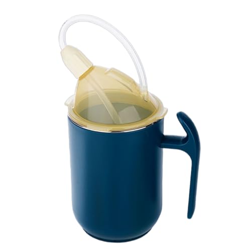 Salyeeluly Schnabeltasse Senioren | 400ml Trinkbecher Für Erwachsene Mit Strohhalm Und Griffen Deckel | Auslaufsichere Becher für ältere Menschen | Erwachsenen Schnabelbecher von Salyeeluly