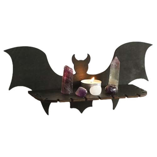 Salyeeluly -Wandregale, Wandregale - Ästhetisches Kristallregal aus Holz | Schwebende Badezimmerregale mit Tragfähigkeit für Halloween-Zuhause von Salyeeluly