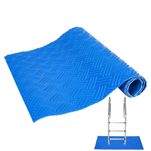 Schwimmbadleitermatte | Bodenplane Für Pool & Pool Leiter Matte | Poolleiter Matte | Anti Rutsch Schwimmbad-Leitermatten | Poolunterlage Mit Rutschfester Textur für Schritte, Treppen, Leitern, 23x90cm von Salyeeluly