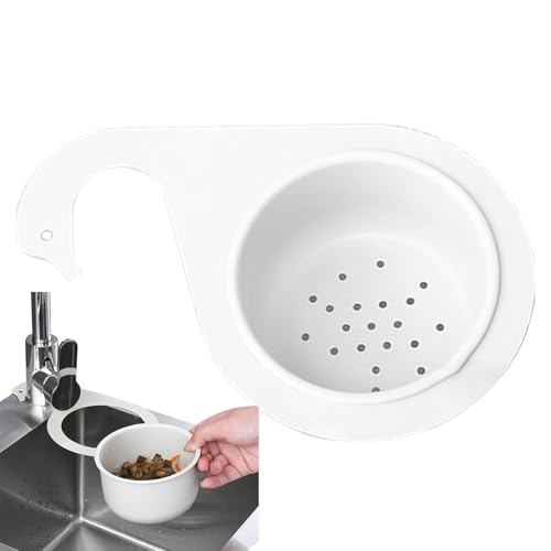 Siebkorb aus Edelstahl In Schwanenform für Die Spüle | Multi-functional Drain Basket | Waschbecken Sieb zum Waschen von Gemüse und | Küchenspüle Abfluss Korb Swan Drain Rack von Salyeeluly