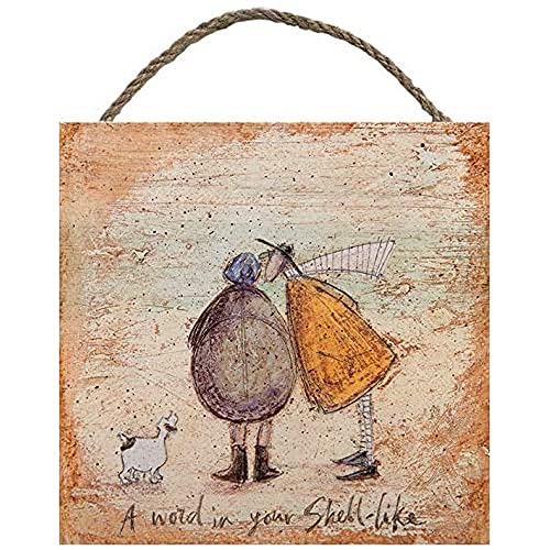 Sam Toft 'Ein Wort In Ihrer Shell Wie' Holz- Wand Kunst, 20 X 20 Cm Mehrfarbig von Sam Toft