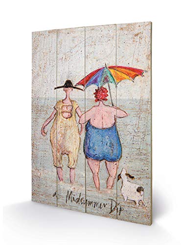 Sam Toft 'Midsummer Dip' Holz Drucken,40 x 59 cm von Sam Toft