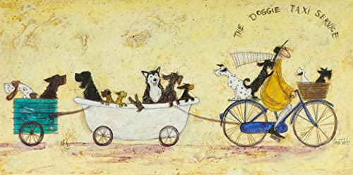 Sam Toft 'The Doggie Taxi Service' Kunstdruck Auf Leinwand, 30 X 60 Cm Mehrfarbig von Sam Toft