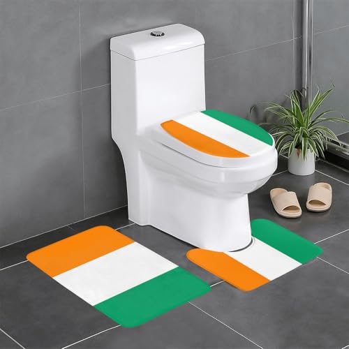 3-teiliges Badteppich-Set mit Flagge der Elfenbeinküste – saugfähige Badezimmermatten, Badewannen-Duschmatten – ideal für Schminktische und Ferienhäuser 3-teiliges Badteppich-Set mit Flagge der Elfenbeinküste – saugfähige Badezimmermatten, Badewannen-Duschmatten – ideal für Schminktische und Ferienhäuser von SamLng