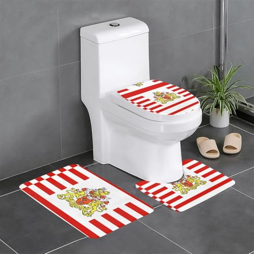 3-teiliges Badteppich-Set mit Flagge des Senats von Bremen – saugfähige Badezimmermatten, Badewannen-Duschmatten – ideal für Schminktische & Ferienhäuser 3-teiliges Badteppich-Set mit Flagge des Senats von Bremen – saugfähige Badezimmermatten, Badewannen-Duschmatten – ideal für Schminktische & Ferienhäuser von SamLng