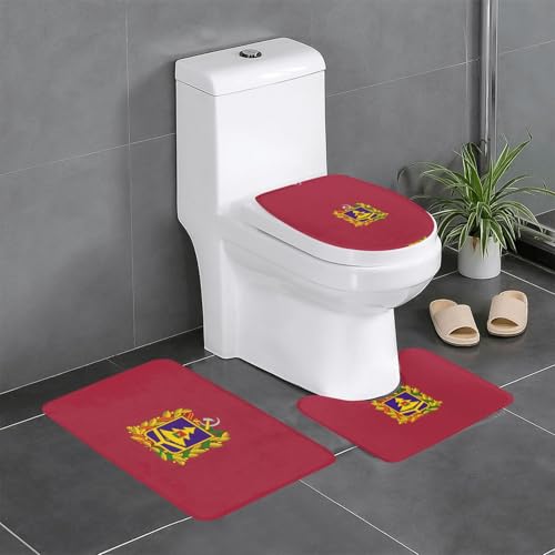 3-teiliges Badteppich-Set mit Flagge von Brjansk – saugfähige Badezimmermatten, Badewannen-Duschmatten – ideal für Schminktische & Ferienhäuser 3-teiliges Badteppich-Set mit Flagge von Brjansk – saugfähige Badezimmermatten, Badewannen-Duschmatten – ideal für Schminktische & Ferienhäuser von SamLng