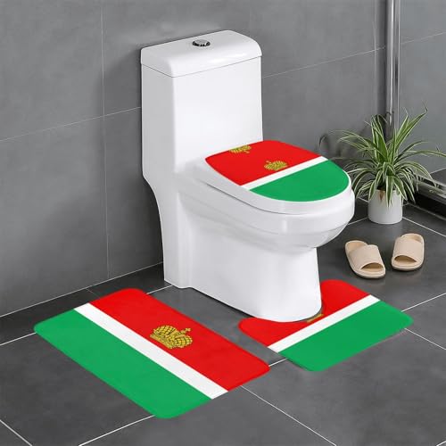 3-teiliges Badteppich-Set mit Flagge von Kaluga – saugfähige Badezimmermatten, Badewannen-Duschmatten – ideal für Schminktische & Ferienhäuser 3-teiliges Badteppich-Set mit Flagge von Kaluga – saugfähige Badezimmermatten, Badewannen-Duschmatten – ideal für Schminktische & Ferienhäuser von SamLng