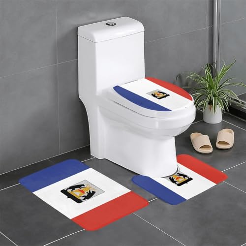 3-teiliges Badteppich-Set mit Flagge von Veliky Novgorod, saugfähige Badezimmermatten, Badewanne, Duschvorleger, ideal für Schminktische und Ferienhäuser 3-teiliges Badteppich-Set mit Flagge von Veliky Novgorod, saugfähige Badezimmermatten, Badewanne, Duschvorleger, ideal für Schminktische und Ferienhäuser von SamLng