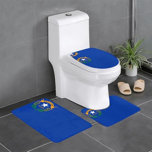 3-teiliges Badteppich-Set mit Nevada-Flagge – saugfähige Badezimmermatten, Badewannen-Duschmatten – ideal für Schminktische und Ferienhäuser 3-teiliges Badteppich-Set mit Nevada-Flagge – saugfähige Badezimmermatten, Badewannen-Duschmatten – ideal für Schminktische und Ferienhäuser von SamLng