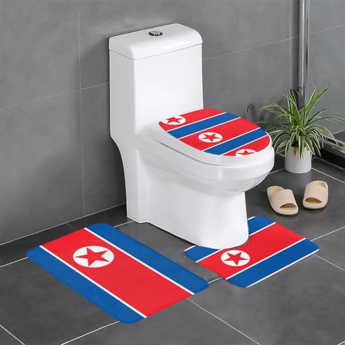 3-teiliges Badteppich-Set mit koreanischer Flagge, saugfähige Badezimmermatten, Badewanne, Duschvorleger, ideal für Schminktische und Ferienhäuser 3-teiliges Badteppich-Set mit koreanischer Flagge, saugfähige Badezimmermatten, Badewanne, Duschvorleger, ideal für Schminktische und Ferienhäuser von SamLng