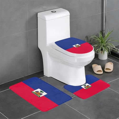 Badteppich-Set Haitianische Flagge, saugfähig, ideal für Schminktische und Ferienhäuser, 3-teilig Badteppich-Set Haitianische Flagge, saugfähig, ideal für Schminktische und Ferienhäuser, 3-teilig von SamLng