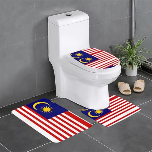 Badteppich-Set mit Malaysia-Flagge, saugfähig, ideal für Schminktische und Ferienhäuser Badteppich-Set mit Malaysia-Flagge, saugfähig, ideal für Schminktische und Ferienhäuser von SamLng