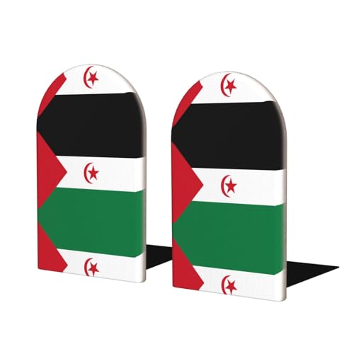 Buchstützen aus Holz mit Flagge der Westsahara - perfekte Buchhalter mit schützender Aufbewahrung für Ihre Bücher, Tagebücher, DVDs und Dokumente Buchstützen aus Holz mit Flagge der Westsahara - perfekte Buchhalter mit schützender Aufbewahrung für Ihre Bücher, Tagebücher, DVDs und Dokumente von SamLng