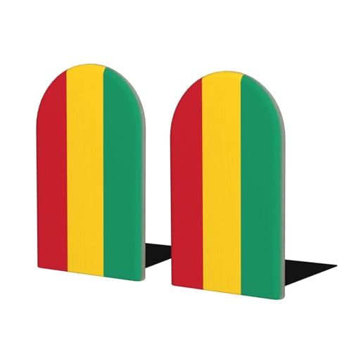 Buchstützen aus Holz mit Flagge von Guinea, perfekte Buchhalter mit schützender Aufbewahrung für Ihre Bücher, Tagebücher, DVDs und Dokumente Buchstützen aus Holz mit Flagge von Guinea, perfekte Buchhalter mit schützender Aufbewahrung für Ihre Bücher, Tagebücher, DVDs und Dokumente von SamLng