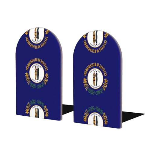 Buchstützen aus Holz mit Kentucky-Staatsflagge, perfekte Buchhalter mit schützender Aufbewahrung für Ihre Bücher, Zeitschriften, DVDs und Dokumente Buchstützen aus Holz mit Kentucky-Staatsflagge, perfekte Buchhalter mit schützender Aufbewahrung für Ihre Bücher, Zeitschriften, DVDs und Dokumente von SamLng