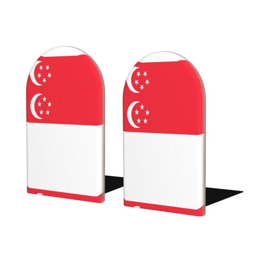 Buchstützen aus Holz mit Singapur-Flagge – perfekte Buchhalter mit schützender Aufbewahrung für Ihre Bücher, Tagebücher, DVDs und Dokumente Buchstützen aus Holz mit Singapur-Flagge – perfekte Buchhalter mit schützender Aufbewahrung für Ihre Bücher, Tagebücher, DVDs und Dokumente von SamLng