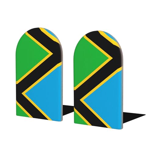 Buchstützen aus Holz mit Tansania-Flagge, perfekte Buchhalter mit schützender Aufbewahrung für Ihre Bücher, Tagebücher, DVDs und Dokumente Buchstützen aus Holz mit Tansania-Flagge, perfekte Buchhalter mit schützender Aufbewahrung für Ihre Bücher, Tagebücher, DVDs und Dokumente von SamLng
