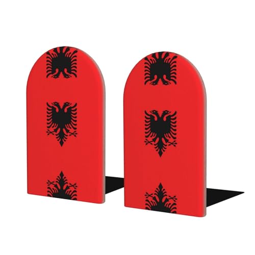 Buchstützen aus Holz mit albanischer Flagge, perfekte Buchhalter mit schützender Aufbewahrung für Ihre Bücher, Tagebücher, DVDs und Dokumente Buchstützen aus Holz mit albanischer Flagge, perfekte Buchhalter mit schützender Aufbewahrung für Ihre Bücher, Tagebücher, DVDs und Dokumente von SamLng