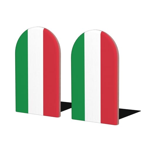 Buchstützen aus Holz mit italienischer Flagge, perfekte Buchhalter mit schützender Aufbewahrung für Ihre Bücher, Tagebücher, DVDs und Dokumente Buchstützen aus Holz mit italienischer Flagge, perfekte Buchhalter mit schützender Aufbewahrung für Ihre Bücher, Tagebücher, DVDs und Dokumente von SamLng