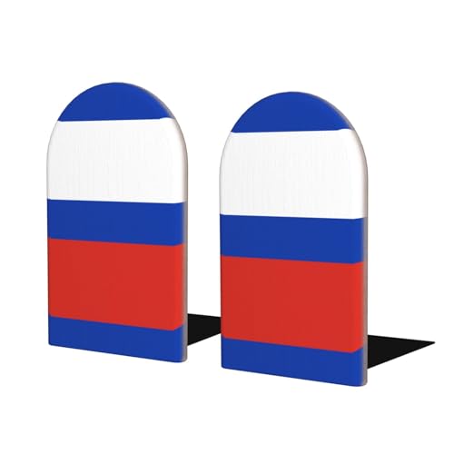 Buchstützen aus Holz mit russischer Flagge – perfekte Buchhalter mit schützender Aufbewahrung für Ihre Bücher, Tagebücher, DVDs und Dokumente Buchstützen aus Holz mit russischer Flagge – perfekte Buchhalter mit schützender Aufbewahrung für Ihre Bücher, Tagebücher, DVDs und Dokumente von SamLng