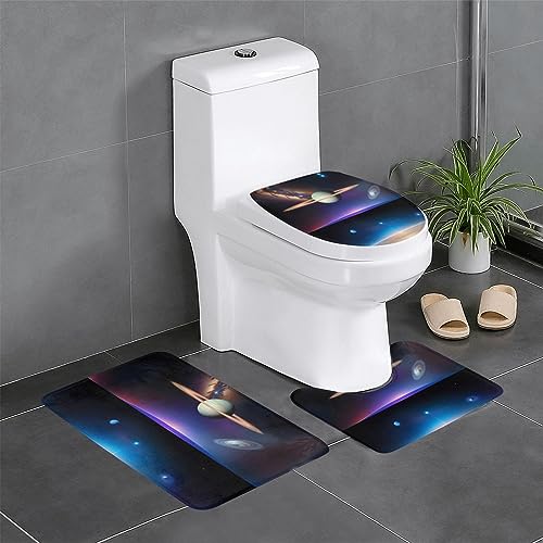 Cosmic Saturn 3-teiliges Badteppich-Set – saugfähige Badezimmermatten, Badewannen-Duschmatten – ideal für Schminktische & Ferienhäuser Cosmic Saturn 3-teiliges Badteppich-Set – saugfähige Badezimmermatten, Badewannen-Duschmatten – ideal für Schminktische & Ferienhäuser von SamLng