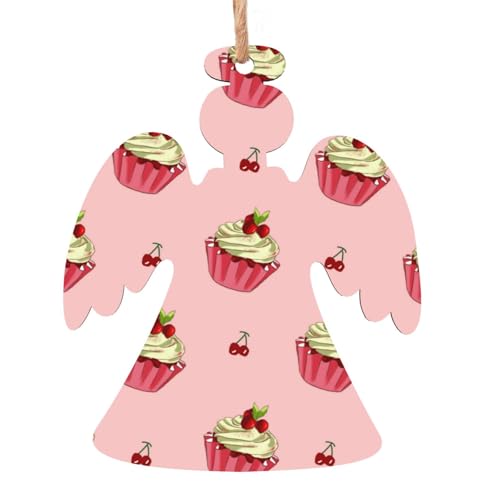 Engelsförmige Weihnachts-Holzornamente – Kirschkuchen-Hängedekorationen für Weihnachtsbaum-Party – ideal für Zuhause, Wände, Türen, Fenster Engelsförmige Weihnachts-Holzornamente – Kirschkuchen-Hängedekorationen für Weihnachtsbaum-Party – ideal für Zuhause, Wände, Türen, Fenster von SamLng