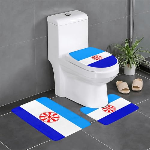 Ewenke 3-teiliges Badteppich-Set mit Nationalflagge – saugfähige Badezimmermatten, Badewannen-Duschmatten – ideal für Schminktische & Ferienhäuser Ewenke 3-teiliges Badteppich-Set mit Nationalflagge – saugfähige Badezimmermatten, Badewannen-Duschmatten – ideal für Schminktische & Ferienhäuser von SamLng