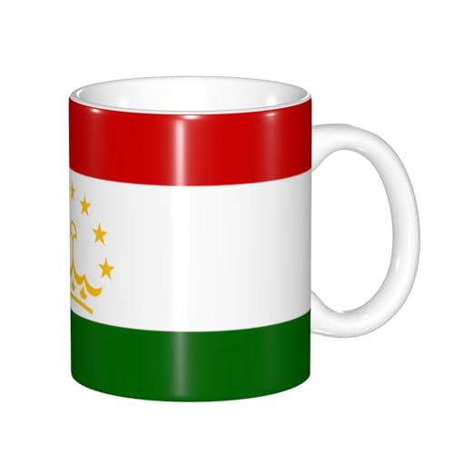 Farbwechsel-Tassen mit Flagge von Tadschikistan, wärmeempfindlich, thermochromische Magie, perfekt für Camping, Picknick, drinnen und draußen von SamLng