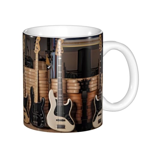 Farbwechsel-Tassen mit Gitarren-Bass und Musikinstrumenten, hitzeempfindlich, thermochrome Magie, perfekt für Camping, Picknick, drinnen und draußen Farbwechsel-Tassen mit Gitarren-Bass und Musikinstrumenten, hitzeempfindlich, thermochrome Magie, perfekt für Camping, Picknick, drinnen und draußen von SamLng