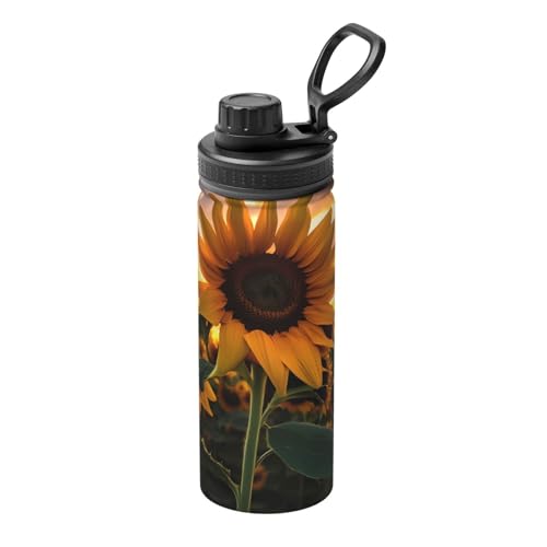 Farm Sunflower Isolierter Wasserkocher, 530 ml, Wasserflasche für heiße und kalte Getränke, perfekt für Reisen, Wandern, Camping Farm Sunflower Isolierter Wasserkocher, 530 ml, Wasserflasche für heiße und kalte Getränke, perfekt für Reisen, Wandern, Camping von SamLng