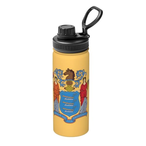Flag of New Jersey Isolierter Wasserkocher, 530 ml, Wasserflasche für heiße und kalte Getränke, perfekt für Reisen, Wandern, Camping Flag of New Jersey Isolierter Wasserkocher, 530 ml, Wasserflasche für heiße und kalte Getränke, perfekt für Reisen, Wandern, Camping von SamLng