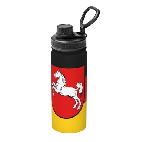 Flagge Niedersachsens 510.3 g Sport Isolierter Wasserkocher - Wasserflasche für heiße & kalte Getränke, perfekt für Reisen, Wandern, Camping Flagge Niedersachsens 510.3 g Sport Isolierter Wasserkocher - Wasserflasche für heiße & kalte Getränke, perfekt für Reisen, Wandern, Camping von SamLng