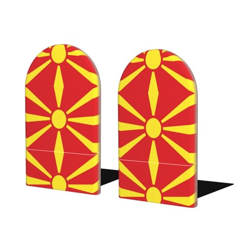 Flagge Nordmazedoniens Buchstützen aus Holz - Perfekte Buchhalter mit schützender Aufbewahrung für Ihre Bücher, Tagebücher, DVDs und Dokumente Flagge Nordmazedoniens Buchstützen aus Holz - Perfekte Buchhalter mit schützender Aufbewahrung für Ihre Bücher, Tagebücher, DVDs und Dokumente von SamLng