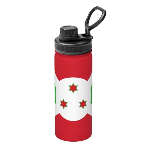 Flagge von Burundi 510.3 g Sport Isolierter Wasserkocher - Wasserflasche für heiße und kalte Getränke, perfekt für Reisen, Wandern, Camping Flagge von Burundi 510.3 g Sport Isolierter Wasserkocher - Wasserflasche für heiße und kalte Getränke, perfekt für Reisen, Wandern, Camping von SamLng
