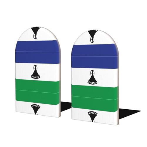 Flagge von Lesotho Buchstützen aus Holz - perfekte Buchhalter mit schützender Aufbewahrung für Ihre Bücher, Tagebücher, DVDs und Dokumente Flagge von Lesotho Buchstützen aus Holz - perfekte Buchhalter mit schützender Aufbewahrung für Ihre Bücher, Tagebücher, DVDs und Dokumente von SamLng
