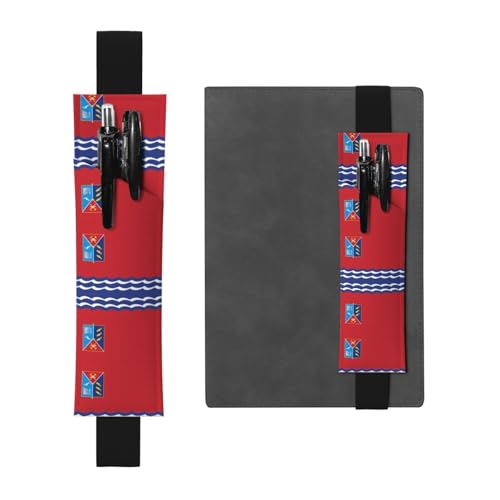 Flagge von Magadan Leder Stifthalter Lesezeichen - Bürobedarf - Abnehmbar für Tagebuch, Handbuch, geplantes Buch, geeignet Flagge von Magadan Leder Stifthalter Lesezeichen - Bürobedarf - Abnehmbar für Tagebuch, Handbuch, geplantes Buch, geeignet von SamLng