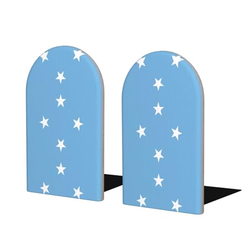 Flagge von Mikronesien Buchstützen aus Holz - perfekte Buchhalter mit schützender Aufbewahrung für Ihre Bücher, Tagebücher, DVDs und Dokumente Flagge von Mikronesien Buchstützen aus Holz - perfekte Buchhalter mit schützender Aufbewahrung für Ihre Bücher, Tagebücher, DVDs und Dokumente von SamLng