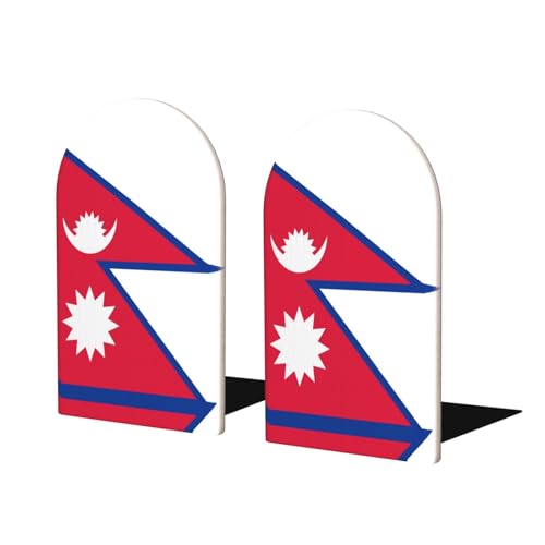 Flagge von Nepal Buchstützen aus Holz - Perfekte Buchhalter mit schützender Aufbewahrung für Ihre Bücher, Tagebücher, DVDs und Dokumente Flagge von Nepal Buchstützen aus Holz - Perfekte Buchhalter mit schützender Aufbewahrung für Ihre Bücher, Tagebücher, DVDs und Dokumente von SamLng
