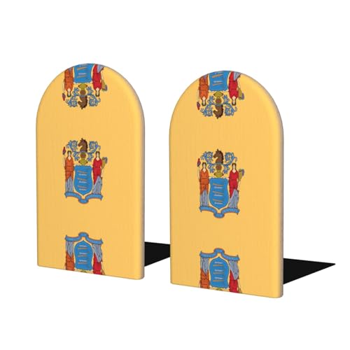 Flagge von New Jersey Buchstützen aus Holz - perfekte Buchhalter mit schützender Aufbewahrung für Ihre Bücher, Tagebücher, DVDs und Dokumente Flagge von New Jersey Buchstützen aus Holz - perfekte Buchhalter mit schützender Aufbewahrung für Ihre Bücher, Tagebücher, DVDs und Dokumente von SamLng