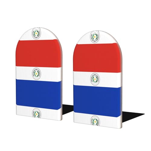Flagge von Paraguay Holz Buchstützen - Perfekte Buchhalter mit schützender Aufbewahrung für Ihre Bücher, Tagebücher, DVDs und Dokumente Flagge von Paraguay Holz Buchstützen - Perfekte Buchhalter mit schützender Aufbewahrung für Ihre Bücher, Tagebücher, DVDs und Dokumente von SamLng