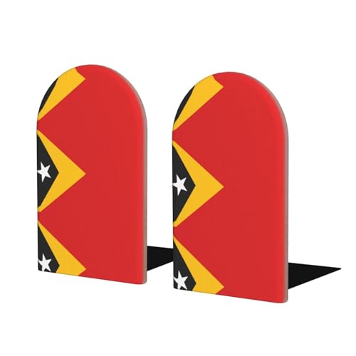 Flagge von Timor-Leste Holz Buchstützen - Perfekte Buchhalter mit schützender Aufbewahrung für Ihre Bücher, Tagebücher, DVDs und Dokumente Flagge von Timor-Leste Holz Buchstützen - Perfekte Buchhalter mit schützender Aufbewahrung für Ihre Bücher, Tagebücher, DVDs und Dokumente von SamLng