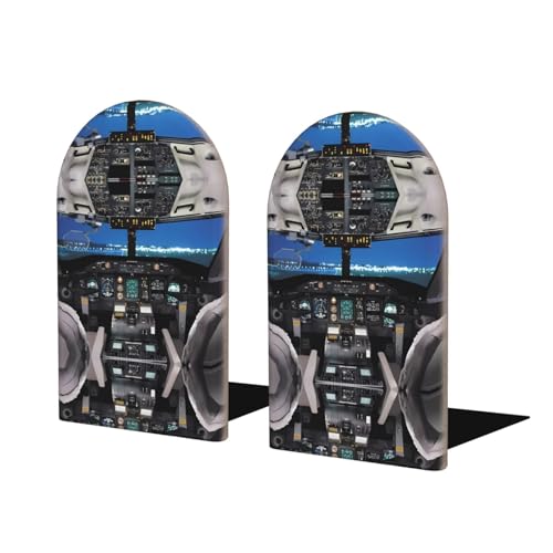 Flugzeug-Cockpit-Buchstützen aus Holz - perfekte Buchhalter mit schützender Aufbewahrung für Ihre Bücher, Tagebücher, DVDs und Dokumente Flugzeug-Cockpit-Buchstützen aus Holz - perfekte Buchhalter mit schützender Aufbewahrung für Ihre Bücher, Tagebücher, DVDs und Dokumente von SamLng