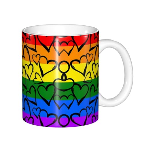 Gay Pride Becher mit Regenbogen-Muster, Farbwechsel, wärmeempfindlich, thermochromische Magie, perfekt für Camping, Picknick, drinnen und draußen Gay Pride Becher mit Regenbogen-Muster, Farbwechsel, wärmeempfindlich, thermochromische Magie, perfekt für Camping, Picknick, drinnen und draußen von SamLng
