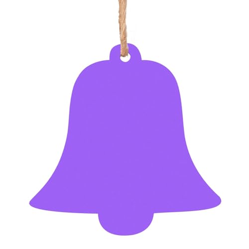 Glockenförmige Weihnachts-Holzornamente, einfarbig, hellviolett, hängende Dekorationen für Weihnachtsbaum-Party, ideal für Zuhause, Wände, Türen, Fenster Glockenförmige Weihnachts-Holzornamente, einfarbig, hellviolett, hängende Dekorationen für Weihnachtsbaum-Party, ideal für Zuhause, Wände, Türen, Fenster von SamLng
