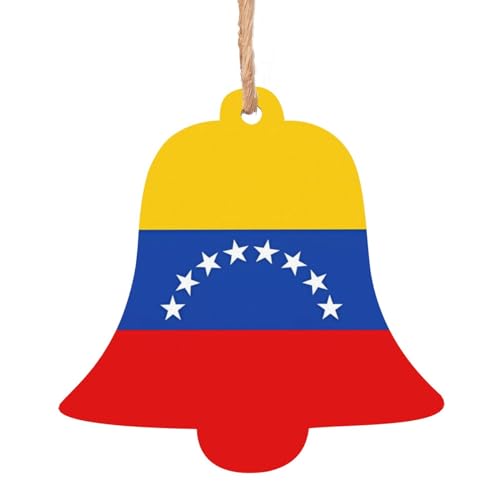 Glockenförmige Weihnachts-Holzornamente – Flagge von Venezuela hängende Dekorationen für Weihnachtsbaumparty – ideal für Zuhause, Wände, Türen, Fenster Glockenförmige Weihnachts-Holzornamente – Flagge von Venezuela hängende Dekorationen für Weihnachtsbaumparty – ideal für Zuhause, Wände, Türen, Fenster von SamLng