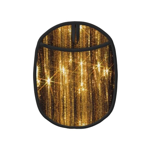 Goldfarbene Pailletten-Topflappen-Sets – Küchenhandschuhe und hitzebeständige Küchenofen-Pads – Mikrowellen-Silikon-Topfmatte von SamLng