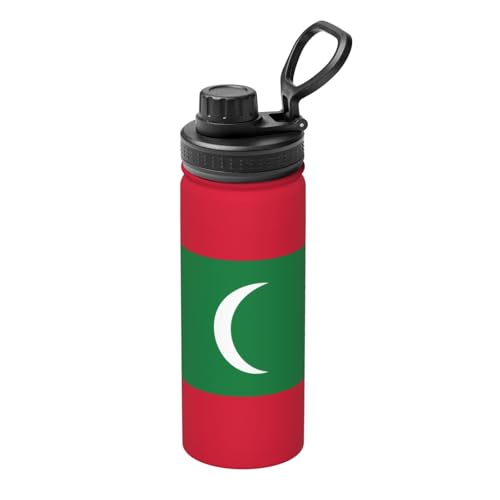 Isolierter Wasserkocher mit Flagge der Malediven, 530 ml, Wasserflasche für heiße und kalte Getränke, perfekt für Reisen, Wandern, Camping Isolierter Wasserkocher mit Flagge der Malediven, 530 ml, Wasserflasche für heiße und kalte Getränke, perfekt für Reisen, Wandern, Camping von SamLng