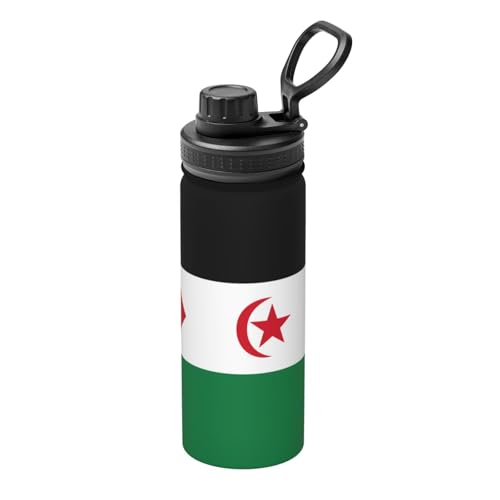 Isolierter Wasserkocher mit Flagge der Westsahara, 530 ml, Wasserflasche für heiße und kalte Getränke, perfekt für Reisen, Wandern, Camping Isolierter Wasserkocher mit Flagge der Westsahara, 530 ml, Wasserflasche für heiße und kalte Getränke, perfekt für Reisen, Wandern, Camping von SamLng