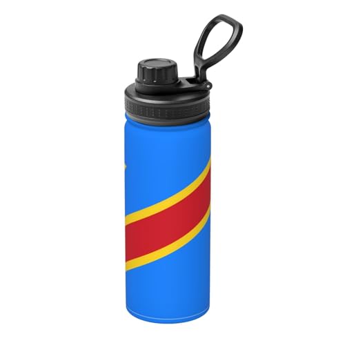 Isolierter Wasserkocher mit Flagge des Kongo, 530 ml, Wasserflasche für heiße und kalte Getränke, perfekt für Reisen, Wandern, Camping Isolierter Wasserkocher mit Flagge des Kongo, 530 ml, Wasserflasche für heiße und kalte Getränke, perfekt für Reisen, Wandern, Camping von SamLng