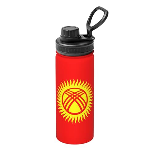 Isolierter Wasserkocher mit Flagge von Kirgisistan, 530 ml, Wasserflasche für heiße und kalte Getränke, perfekt für Reisen, Wandern, Camping Isolierter Wasserkocher mit Flagge von Kirgisistan, 530 ml, Wasserflasche für heiße und kalte Getränke, perfekt für Reisen, Wandern, Camping von SamLng